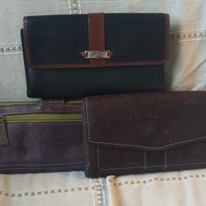 FOSSIL THREE WALLET BUNDLE